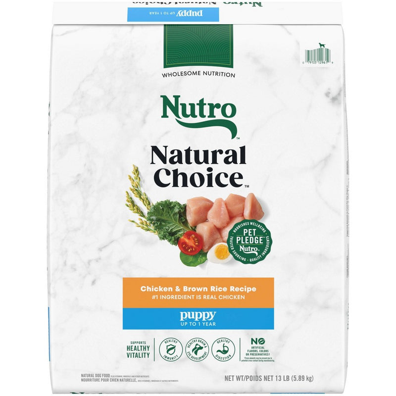 Nutro Natural Choice Chicken and Brown Rice Flavor Puppy Dry Dog Food - 13lbs