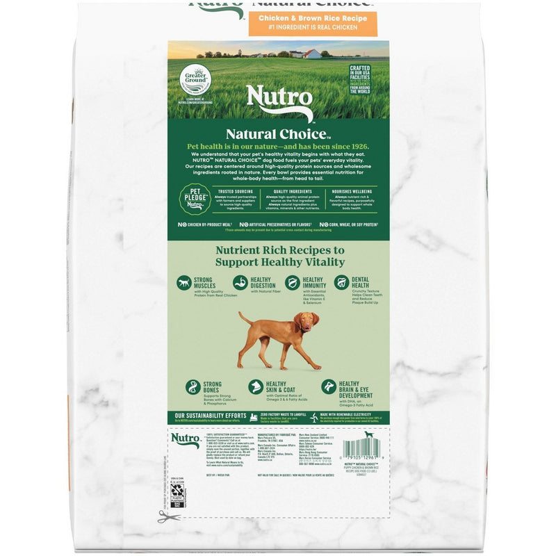 Nutro Natural Choice Chicken and Brown Rice Flavor Puppy Dry Dog Food - 13lbs