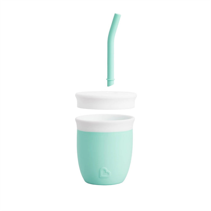 Munchkin C'est Silicone! 4oz Training Cup with Straw - Mint