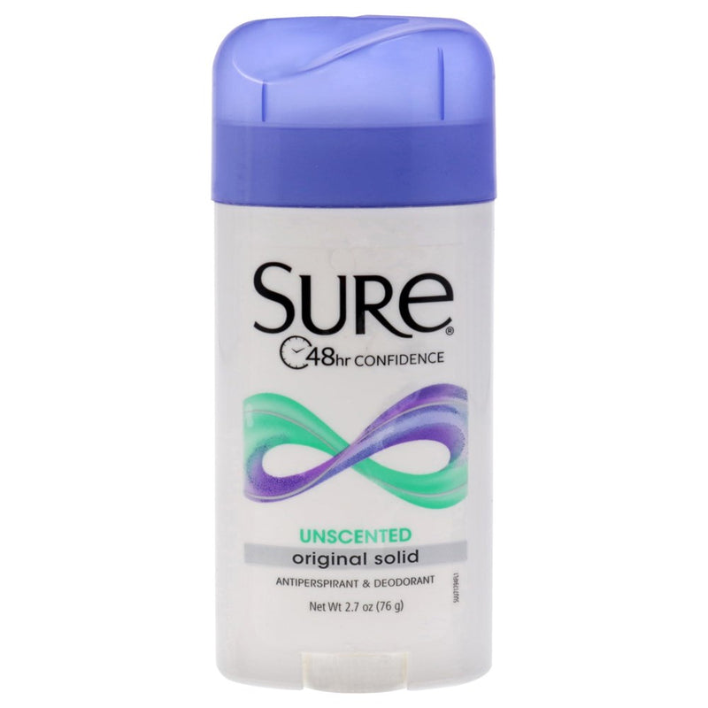 SINGLE Sure Deodorant 2.7 Ounce Original Solid Unscented (79Ml)