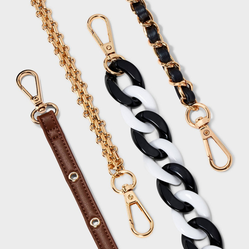 Chain Handbag Strap - A New Day Black/White