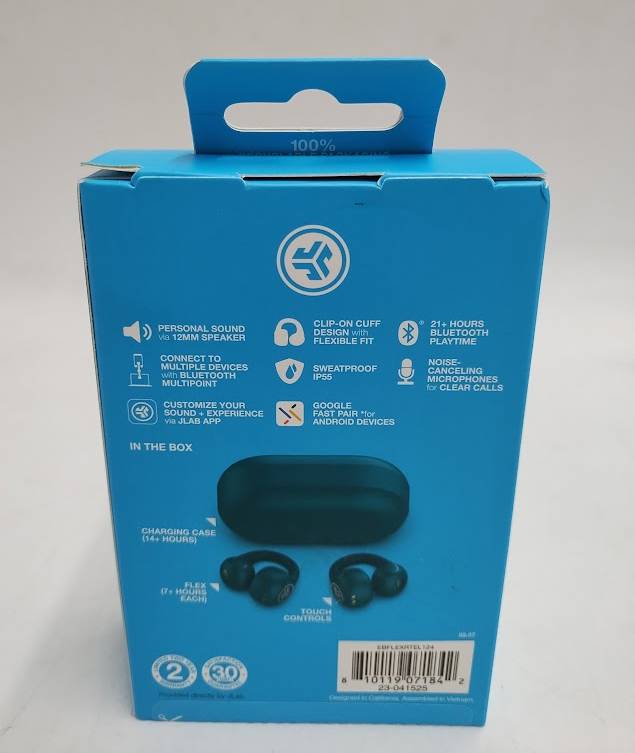 JLab Flex True Wireless Bluetooth Open-Ear Earbuds - Teal