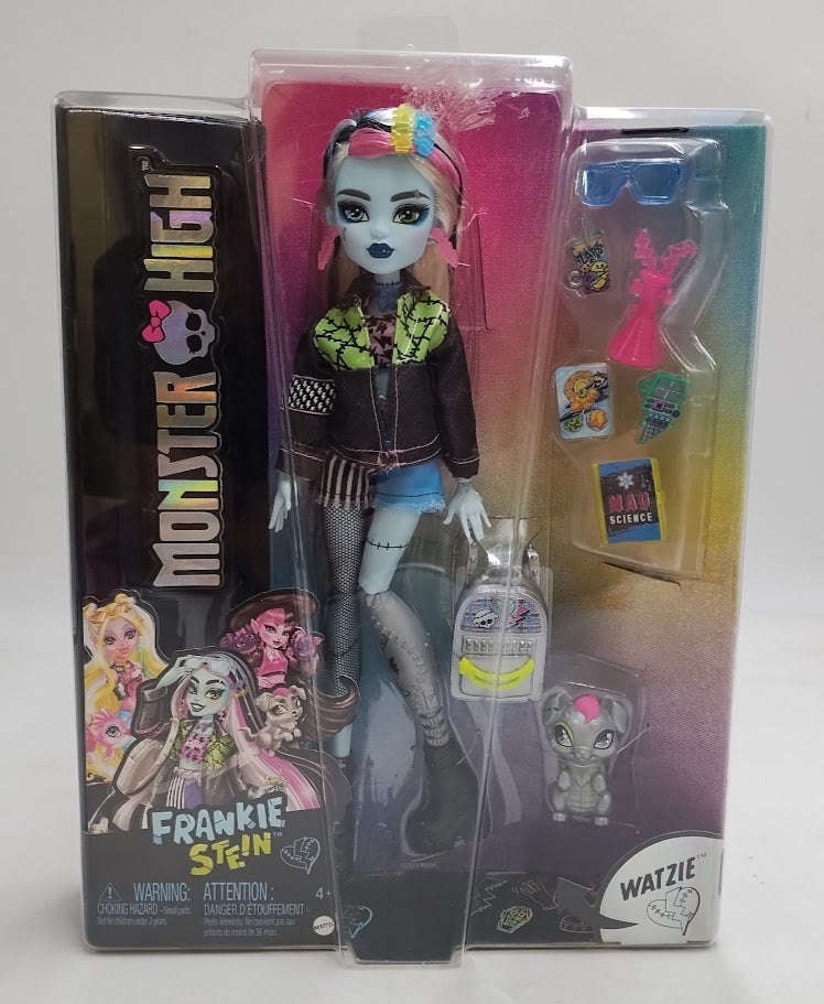 Monster High 12.7" Frankie Stein Fashion Doll with Pet Watzie and Accessories