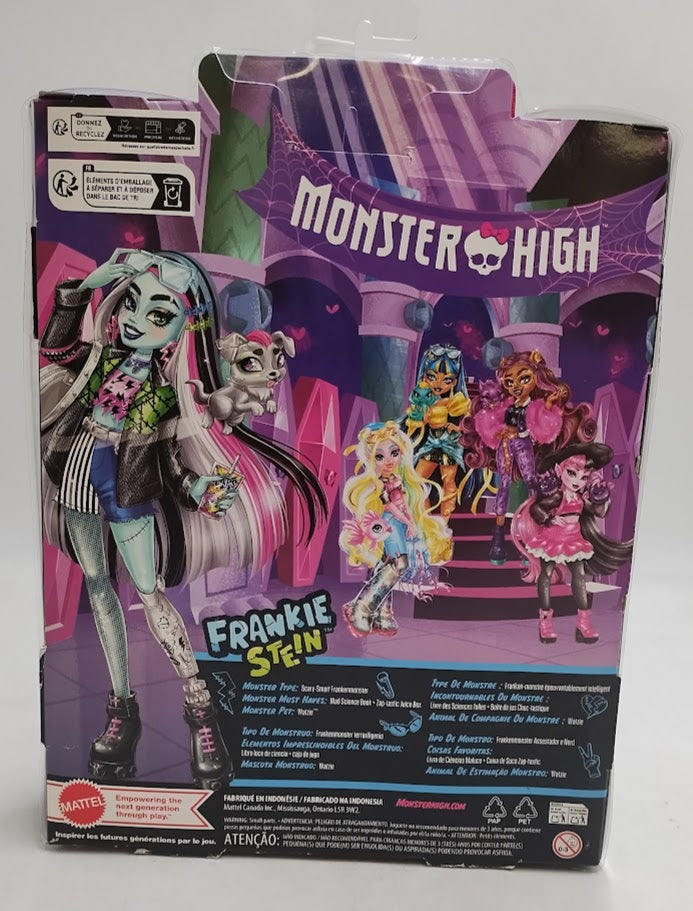 Monster High 12.7" Frankie Stein Fashion Doll with Pet Watzie and Accessories