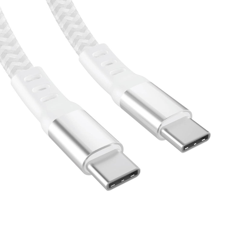 Just Wireless 6' Ultra Braided USB-C to USB-C Flat Cable - Dove