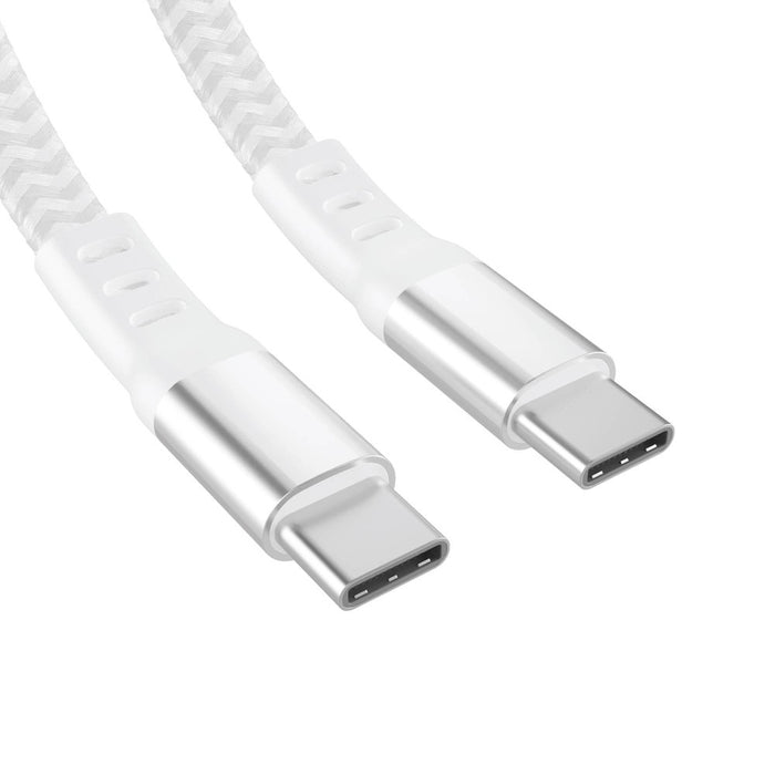 Just Wireless 6' Ultra Braided USB-C to USB-C Flat Cable - Dove