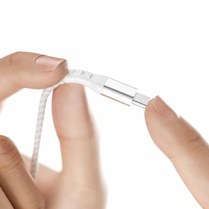 Just Wireless 6' Ultra Braided USB-C to USB-C Flat Cable - Dove