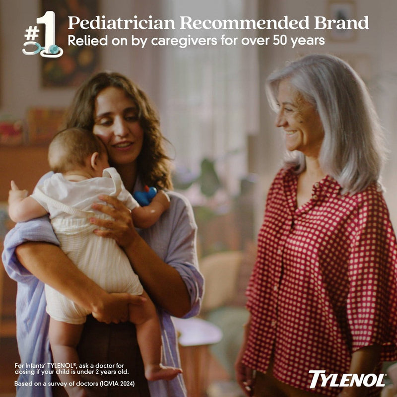 Infants' Tylenol Pain Reliever and Fever Reducer Liquid Drops - Acetaminophen - Grape - 1 fl oz