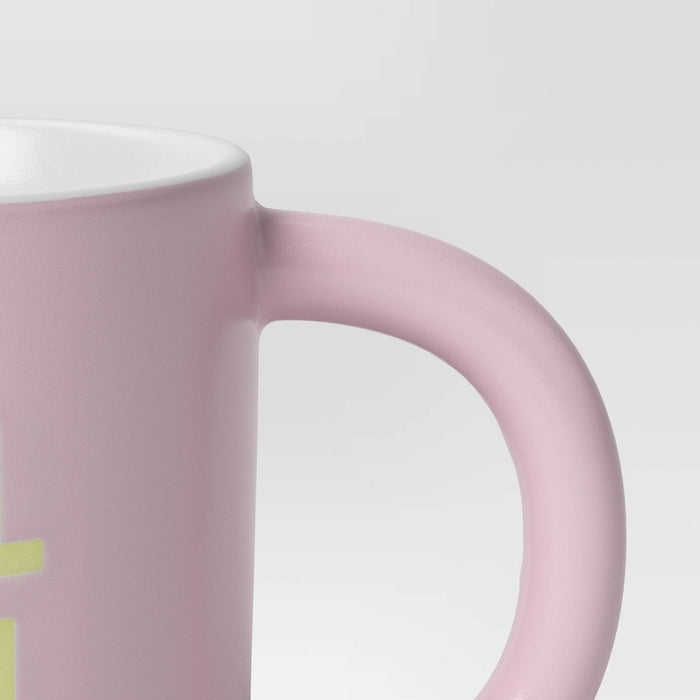 16oz Stoneware Cool Mom Mug Pink - Room Essentials: Coffee Mugs, Microwave & Dishwasher-Safe Drinkware