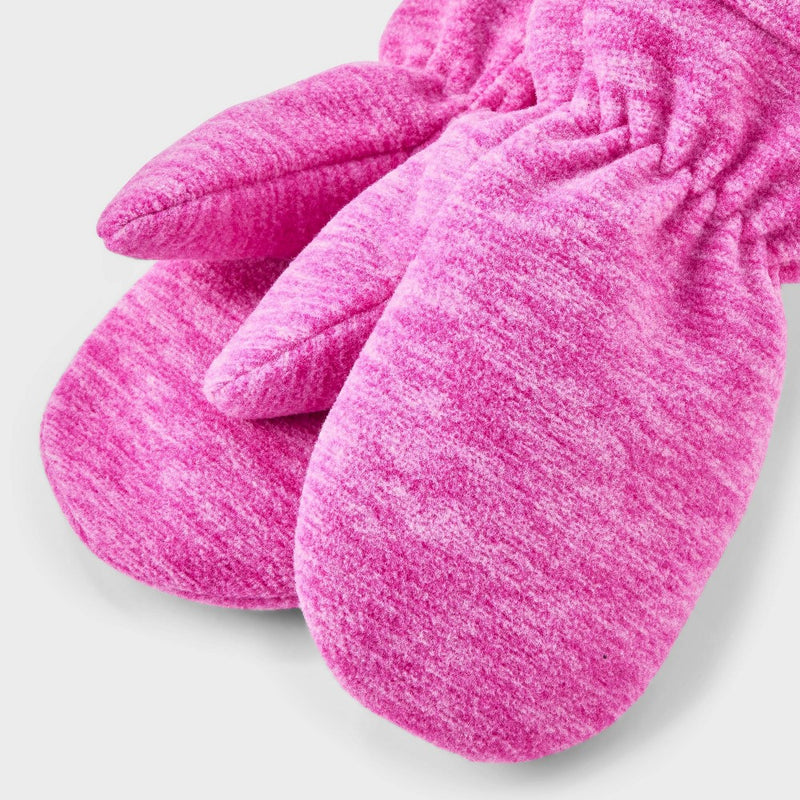 Toddler Girls' Fleece Mittens - Cat & Jack Pink 2T-5T