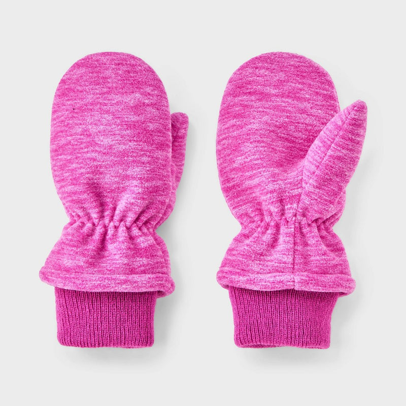 Toddler Girls' Fleece Mittens - Cat & Jack Pink 2T-5T