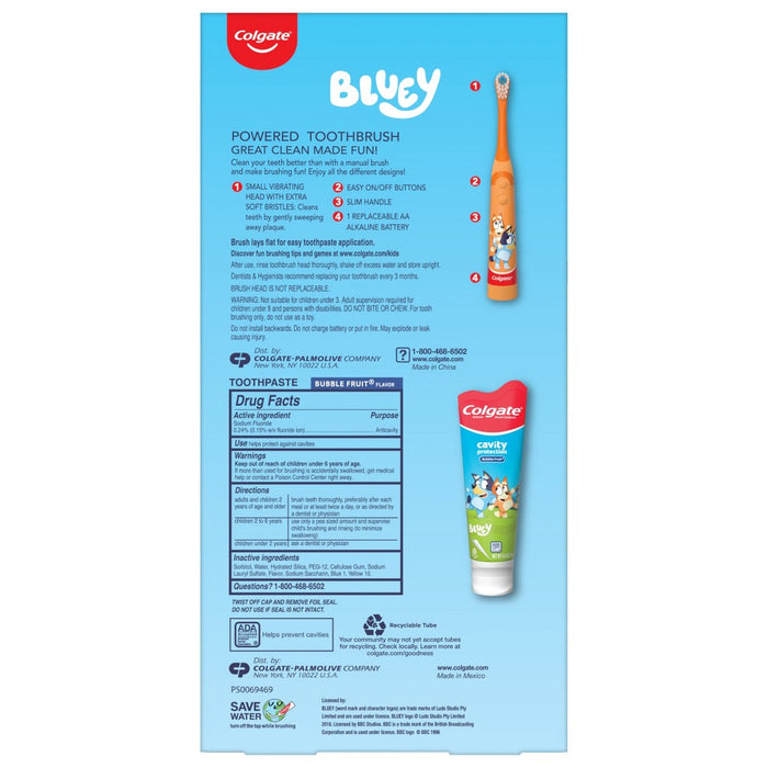 Colgate Kids' Bluey Toothbrush & Toothpaste Gift Set - 2ct