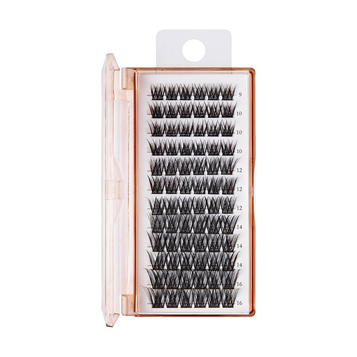 BeBlinky False Eyelash Clusters 02, 9-16 mm, Wide Band, 72pcs. - Wispy