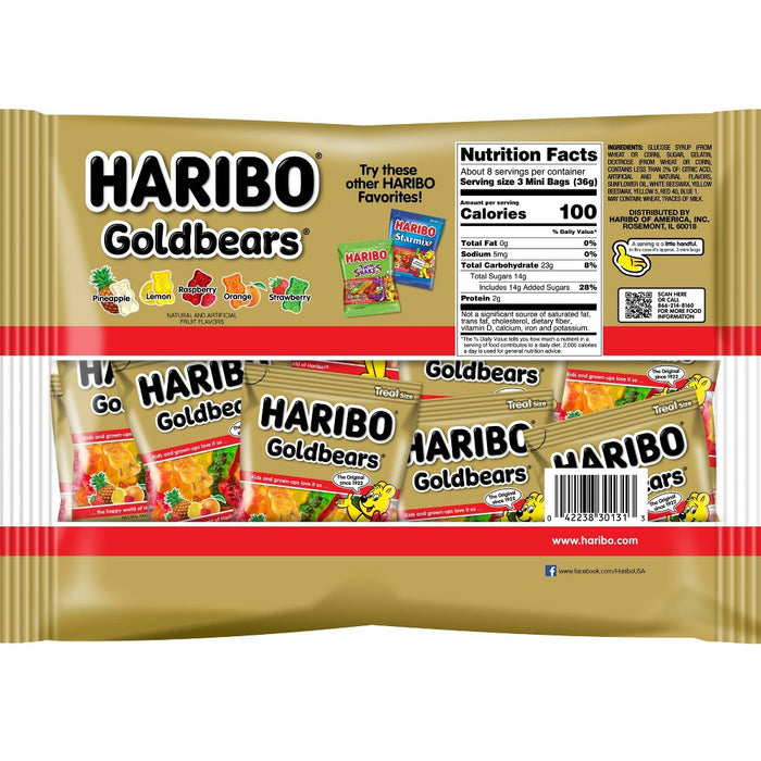 Haribo Halloween Goldbears Gummies Mini Bags - 9.5oz