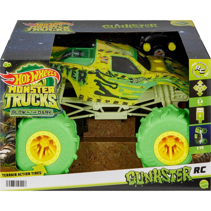 Hot Wheels RC Glow-In-The-Dark Gunkster - 1:15 Scale