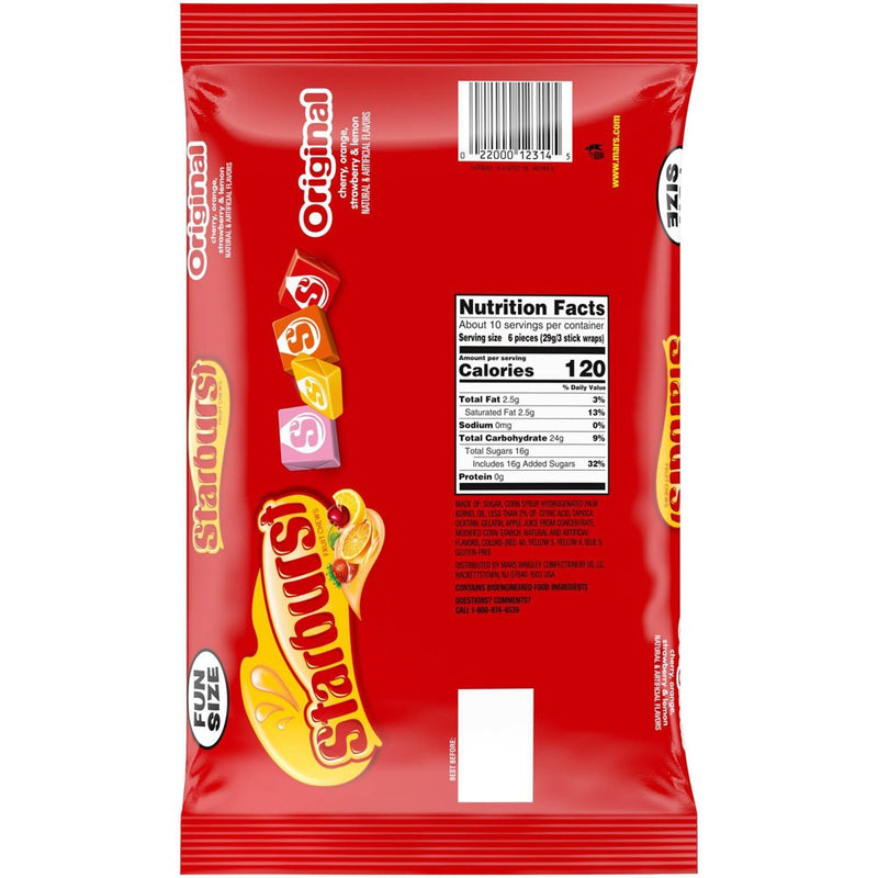 Starburst Halloween Original Fruity Chewy Candy Fun Size - 10.58oz