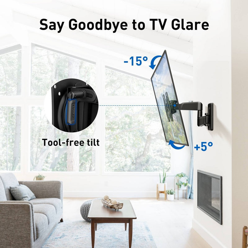 ErgoAV Small Motion TV Wall mount 19"- 43" TVs