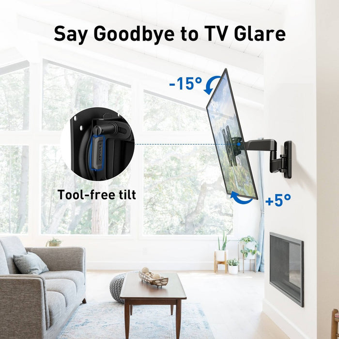 ErgoAV Small Motion TV Wall mount 19"- 43" TVs