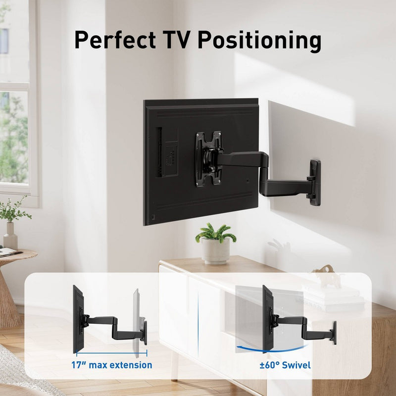 ErgoAV Small Motion TV Wall mount 19"- 43" TVs