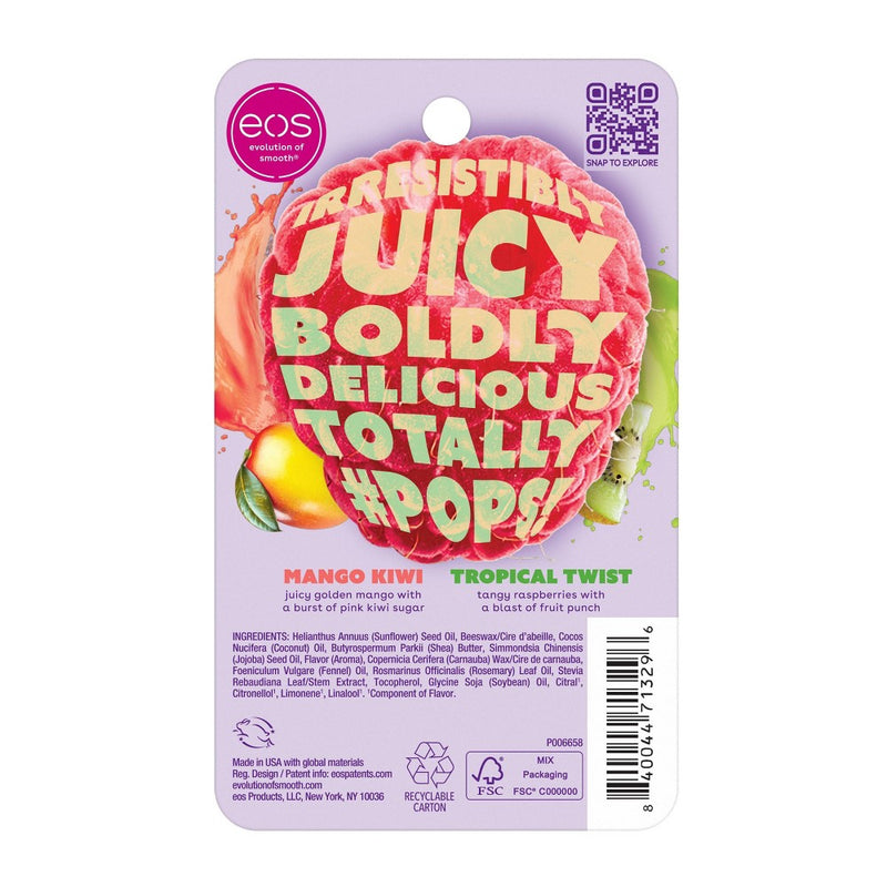 eos Limited Edition Lip Balm - Mango Kiwi & Tropical Twist - 0.14oz/2pk