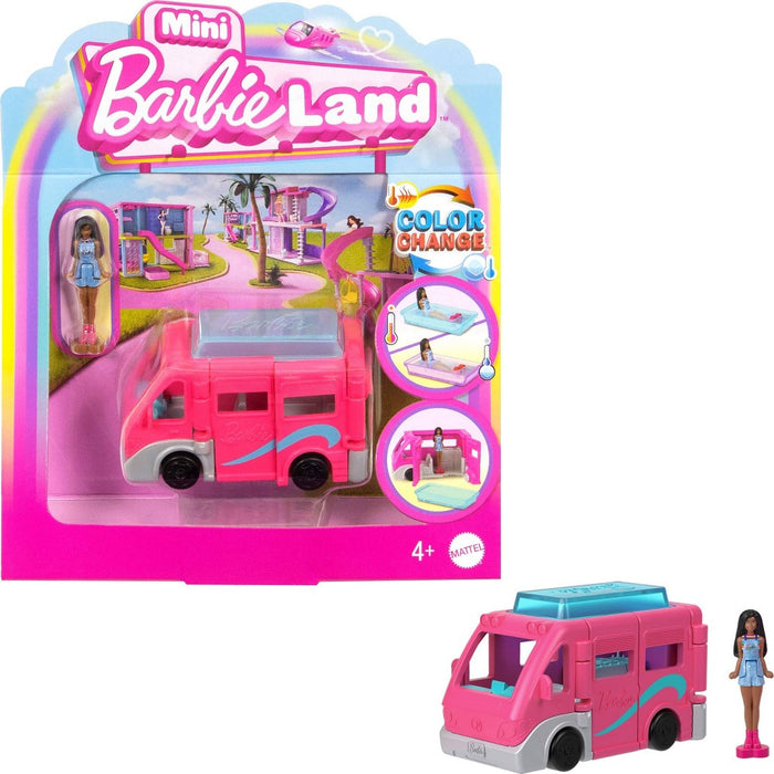 Barbie Mini BarbieLand Doll & Vehicle Set with 1.5" Doll & DreamCamper