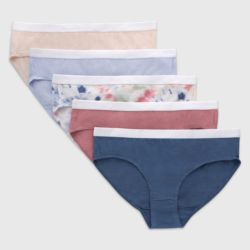 Hanes Girls' 5pk Originals Cotton Hipsters - Colors May Vary 8