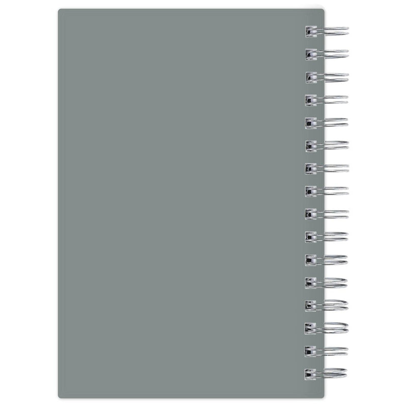BlueSky 2025 Daily/Monthly Planner 8.19"x6.38" Slate Gray Arrows: Wire-Bound, Adult, Tabs, Small Paper Size