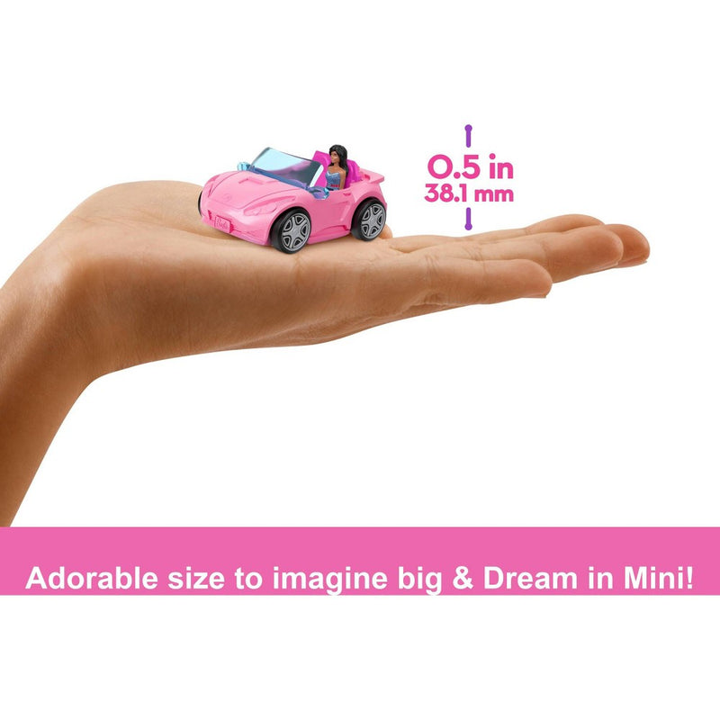 Barbie Mini BarbieLand Doll & Vehicle Set with 1.5" Doll & Convertible Car - 3pc