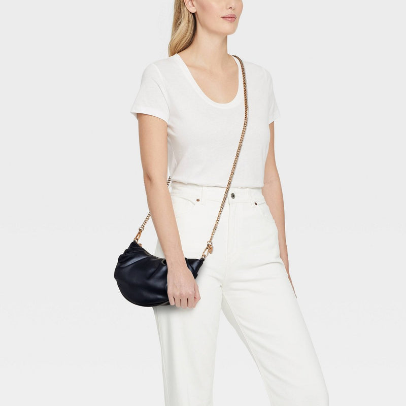 Croissant Crossbody Bag - A New Day Black