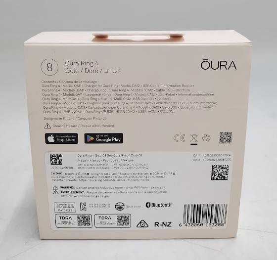 Oura Ring 4 Gold - Size 8 *PRE-OWNED*
