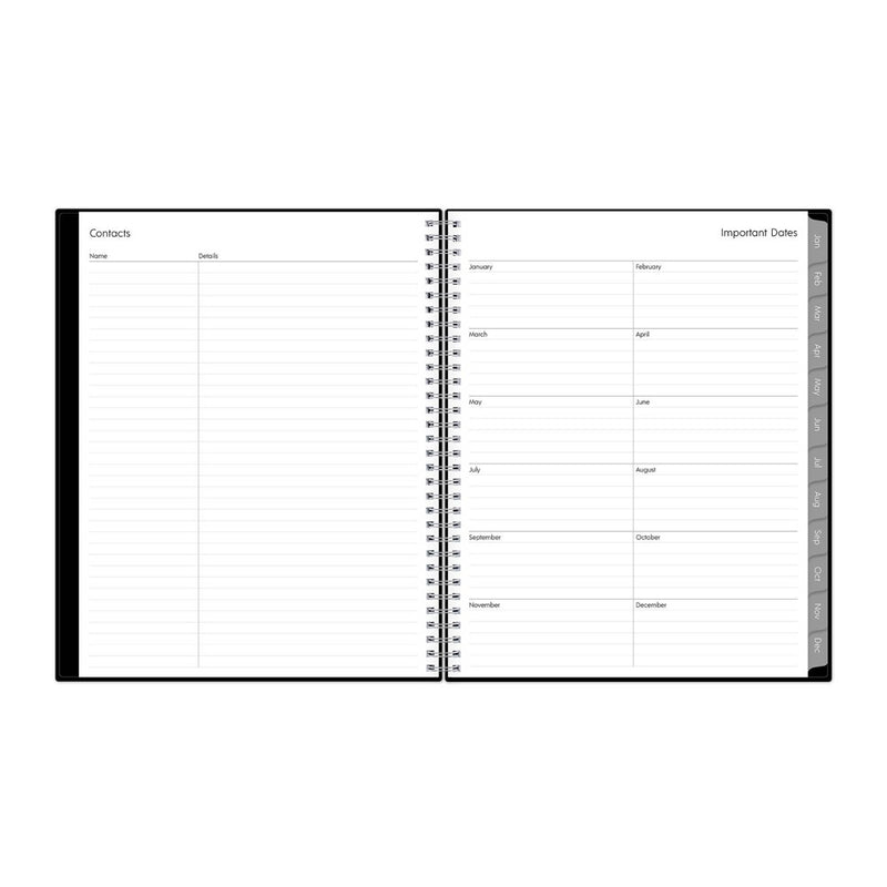BlueSky 2025 Weekly/Monthly Planner 11.18"x9.37" Wirebound Black: Adult Stationery, Paper, Tabs, January-December