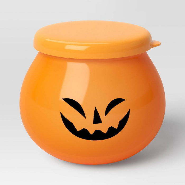 18 fl oz Halloween Pumpkin Snack Food Storage Cup with Lid Orange - Hyde & EEK! Boutique