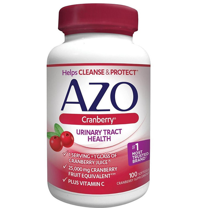 Azo Cranberry Softgel Max Strength 100 Ct