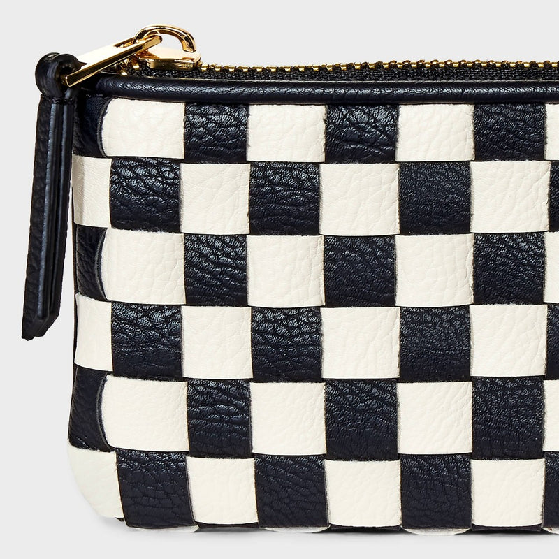 Checkered Small Card Case Pouch - Universal Thread Black/White