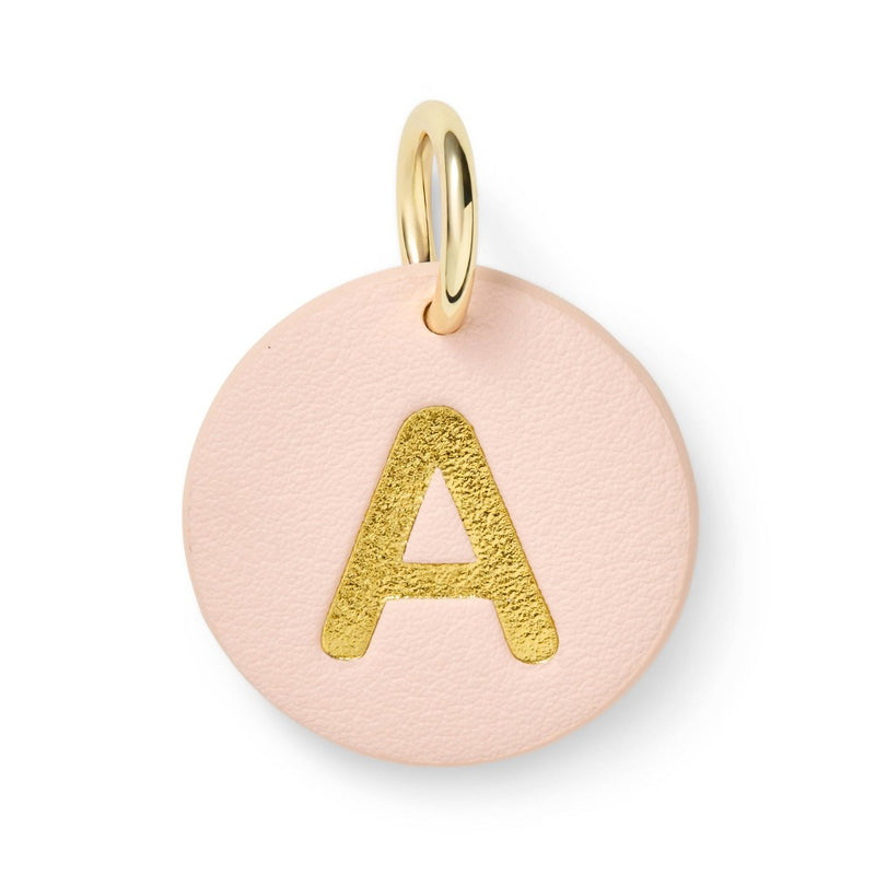 "A" Initial Collar Tag - Peach - The Cuddle Collab