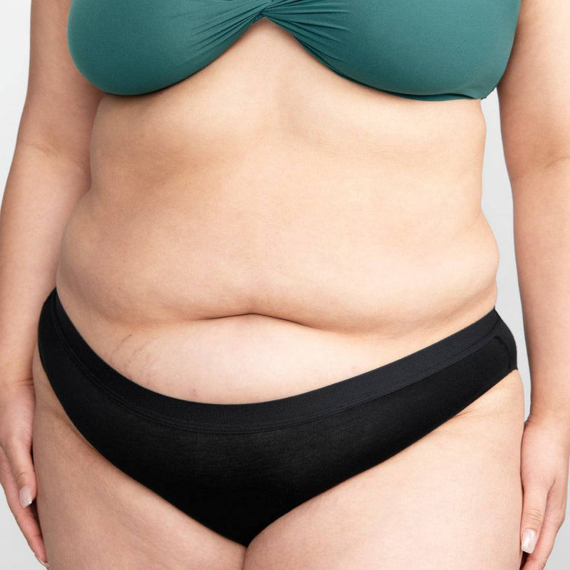 Cora Reusable Period Underwear - Bikini Style - Black - M