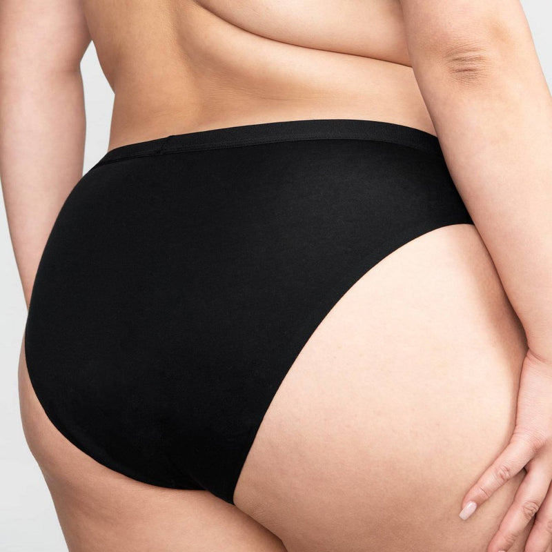 Cora Reusable Period Underwear - Bikini Style - Black - M