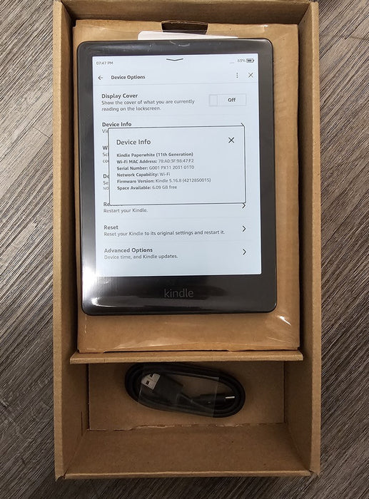 Amazon Kindle Paperwhite (8 GB) – 11TH GEN, Black - PRE-OWNED