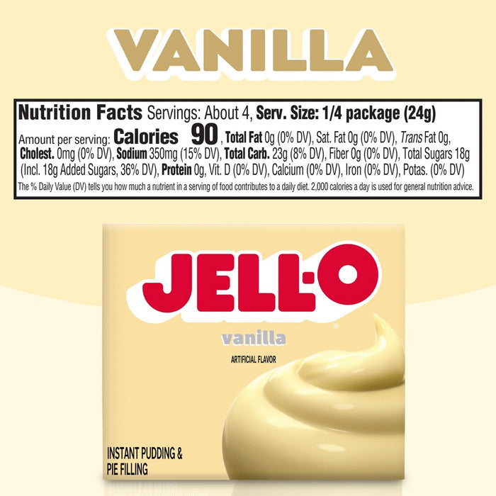 JELL-O Instant Vanilla Pudding & Pie Filling - 3.4oz