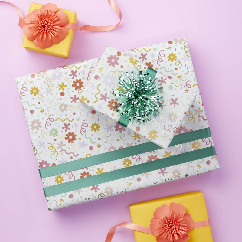 Birthday Bow - Spritz: Coral Pink Gift Wrapping Accessory, Solid Pattern, FSC Certified