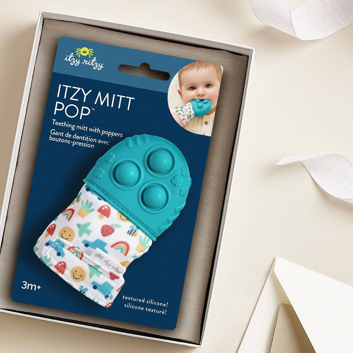 Itzy Ritzy Popper Teether Mitt - Teal