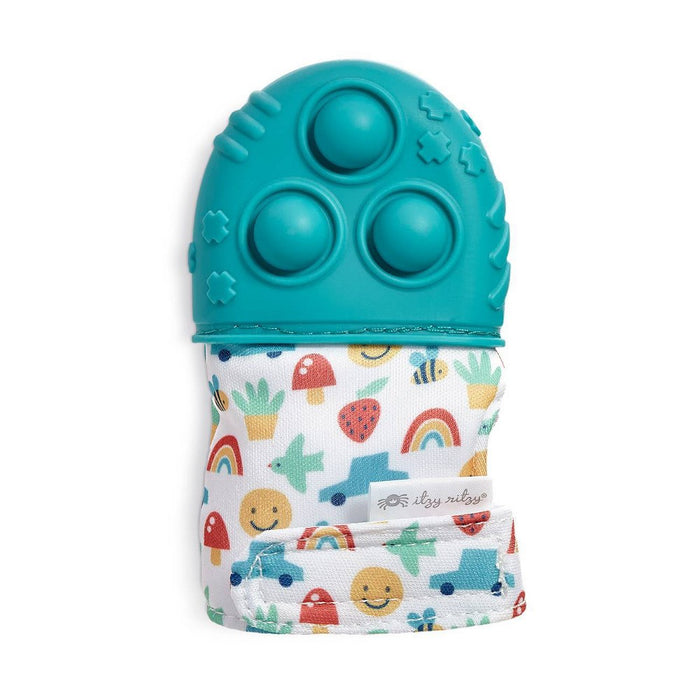 Itzy Ritzy Popper Teether Mitt - Teal