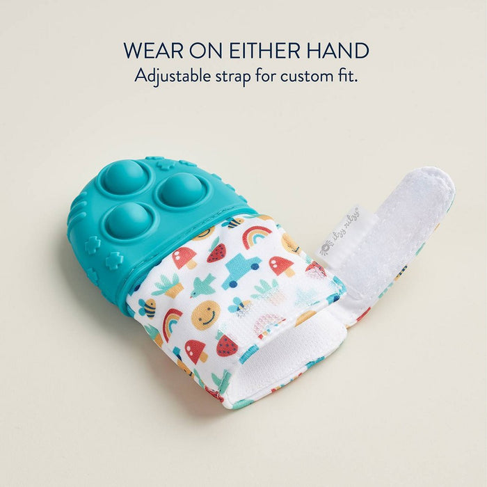 Itzy Ritzy Popper Teether Mitt - Teal