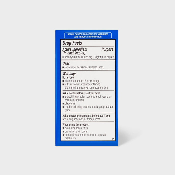 Diphenhydramine HCl Nighttime Sleep Aid Caplets - 100ct - up&up