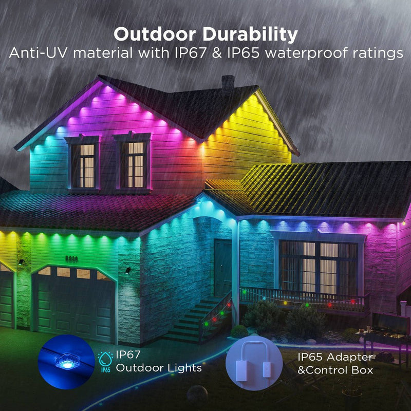 Govee 100ft RGBICW Black Permanent Outdoor Lights Elite