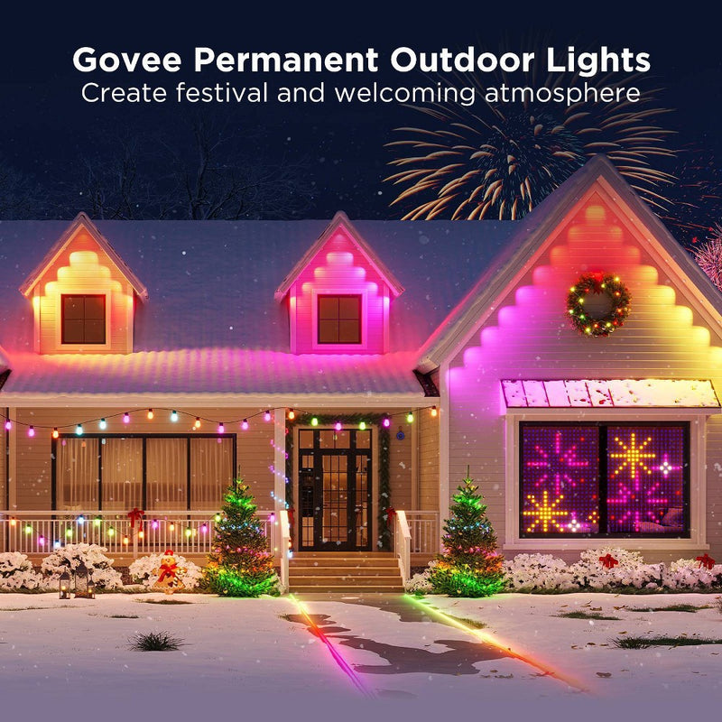Govee 100ft RGBICW Black Permanent Outdoor Lights Elite