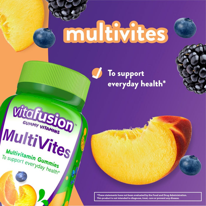 Vitafusion MultiVites Adult Multivitamins Daily Gummy Vitamins - Berry, Peach and Orange Flavored - 150ct