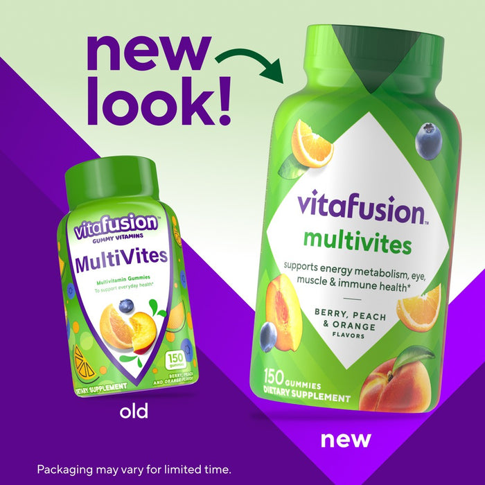 Vitafusion MultiVites Adult Multivitamins Daily Gummy Vitamins - Berry, Peach and Orange Flavored - 150ct