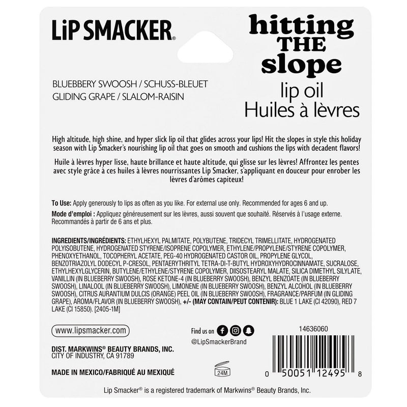Lip Smacker Hitting the Slopes Lip Oil Duo - Berry & Grape - 2ct/0.5 fl oz