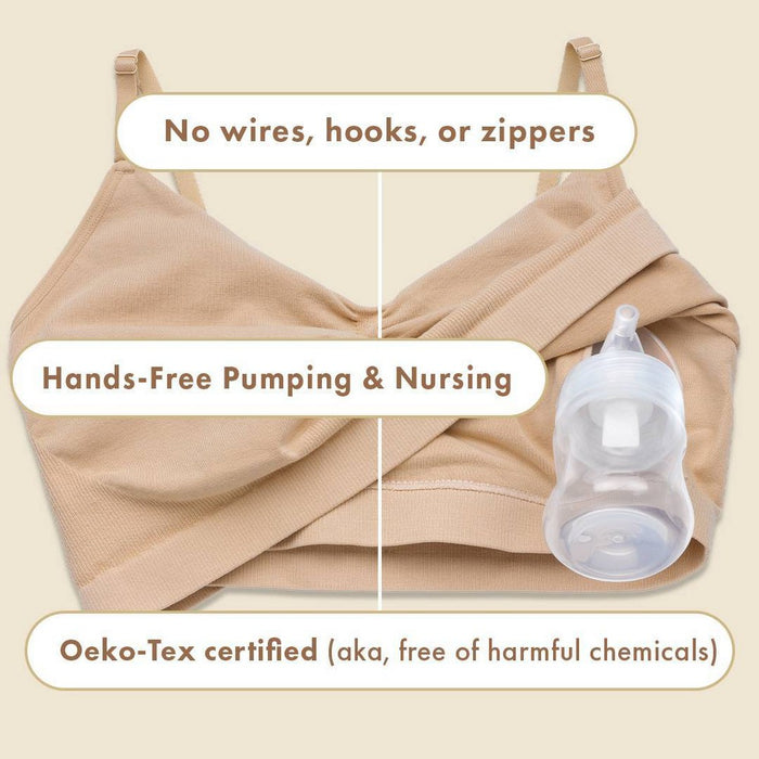 Boobie Women's Adaptive Pumping and Nursing Bralette - L/XL